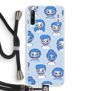 CaseCompany Gezichtjes: Huawei P Smart Pro Transparant Hoesje met koord