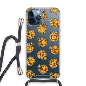CaseCompany You Had Me At Pizza: iPhone 13 Pro Max Transparant Hoesje met koord