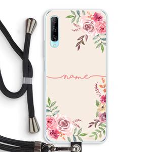 CaseCompany Rozen: Huawei P Smart Pro Transparant Hoesje met koord
