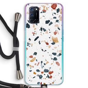 CaseCompany Terrazzo N°4: Oppo A92 Transparant Hoesje met koord
