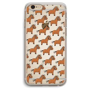 CaseCompany Pony: iPhone 6 Plus / 6S Plus Transparant Hoesje