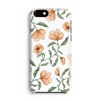 CaseCompany Peachy flowers: Volledig Geprint iPhone 7 Hoesje