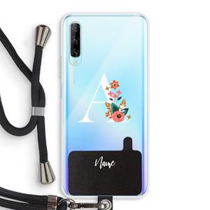CaseCompany Pink Bouquet: Huawei P Smart Pro Transparant Hoesje met koord