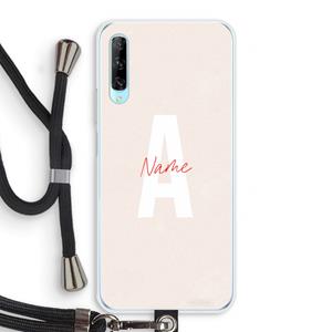 CaseCompany Strawberry Milkshake: Huawei P Smart Pro Transparant Hoesje met koord