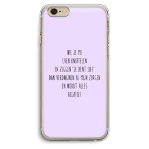CaseCompany Relatief: iPhone 6 Plus / 6S Plus Transparant Hoesje