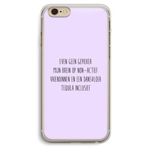 CaseCompany Tequila: iPhone 6 Plus / 6S Plus Transparant Hoesje