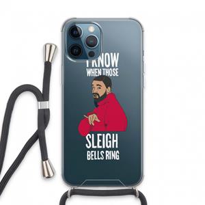 CaseCompany Sleigh Bells Ring: iPhone 13 Pro Max Transparant Hoesje met koord