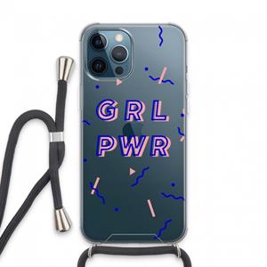 CaseCompany GRL PWR: iPhone 13 Pro Max Transparant Hoesje met koord