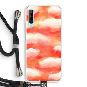 CaseCompany Lichte Wolken: Huawei P Smart Pro Transparant Hoesje met koord