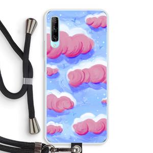 CaseCompany Roze wolken met vogels: Huawei P Smart Pro Transparant Hoesje met koord