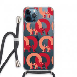 CaseCompany Dogs: iPhone 13 Pro Max Transparant Hoesje met koord