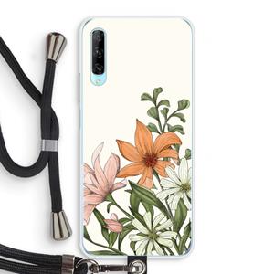 CaseCompany Floral bouquet: Huawei P Smart Pro Transparant Hoesje met koord