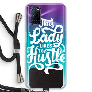 CaseCompany Hustle Lady: Oppo A92 Transparant Hoesje met koord