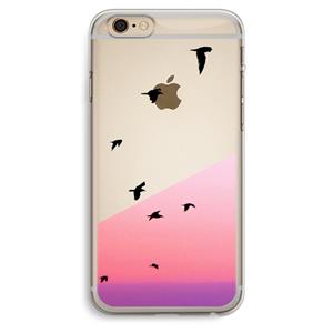 CaseCompany Fly away: iPhone 6 Plus / 6S Plus Transparant Hoesje