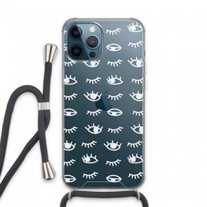 CaseCompany Eye pattern #3: iPhone 13 Pro Max Transparant Hoesje met koord