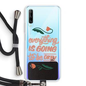 CaseCompany Optimistic flower girl: Huawei P Smart Pro Transparant Hoesje met koord