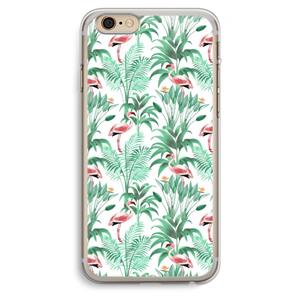 CaseCompany Flamingo bladeren: iPhone 6 Plus / 6S Plus Transparant Hoesje