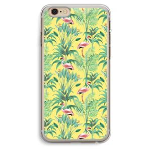 CaseCompany Flamingo party: iPhone 6 Plus / 6S Plus Transparant Hoesje