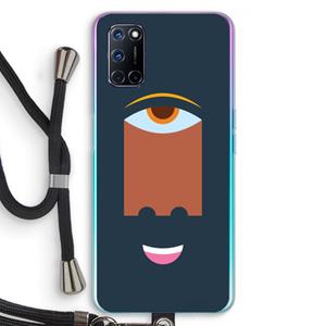 CaseCompany Mono M: Oppo A92 Transparant Hoesje met koord