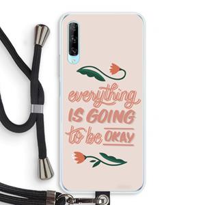 CaseCompany Optimistic flower girl: Huawei P Smart Pro Transparant Hoesje met koord