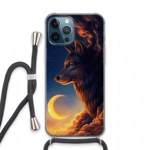 CaseCompany Night Guardian: iPhone 13 Pro Max Transparant Hoesje met koord