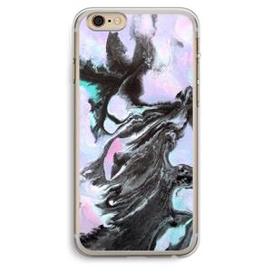 CaseCompany Pastel zwart: iPhone 6 Plus / 6S Plus Transparant Hoesje