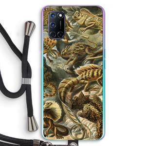 CaseCompany Haeckel Lacertilia: Oppo A92 Transparant Hoesje met koord