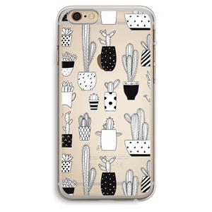 CaseCompany Cactusmotief: iPhone 6 Plus / 6S Plus Transparant Hoesje