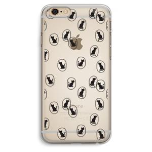 CaseCompany Miauw: iPhone 6 Plus / 6S Plus Transparant Hoesje