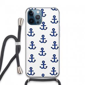 CaseCompany Ankers: iPhone 13 Pro Max Transparant Hoesje met koord