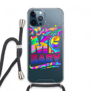 CaseCompany Touch Me: iPhone 13 Pro Max Transparant Hoesje met koord