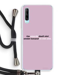 CaseCompany uw waarde daalt niet: Huawei P Smart Pro Transparant Hoesje met koord