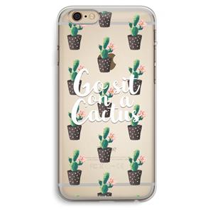 CaseCompany Cactus quote: iPhone 6 Plus / 6S Plus Transparant Hoesje