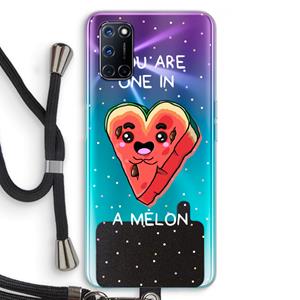 CaseCompany One In A Melon: Oppo A92 Transparant Hoesje met koord