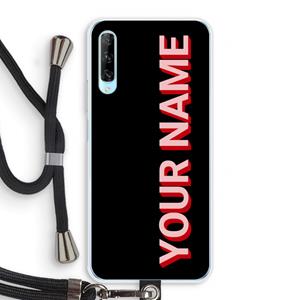 CaseCompany Namecase: Huawei P Smart Pro Transparant Hoesje met koord