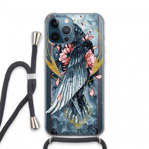 CaseCompany Golden Raven: iPhone 13 Pro Max Transparant Hoesje met koord