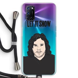 CaseCompany Let It Snow: Oppo A92 Transparant Hoesje met koord