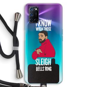 CaseCompany Sleigh Bells Ring: Oppo A92 Transparant Hoesje met koord