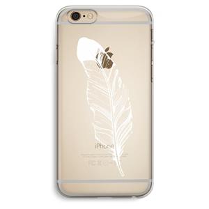 CaseCompany Pluim: iPhone 6 Plus / 6S Plus Transparant Hoesje
