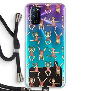 CaseCompany Gymboys: Oppo A92 Transparant Hoesje met koord