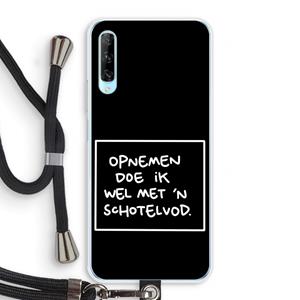 CaseCompany Schotelvod: Huawei P Smart Pro Transparant Hoesje met koord