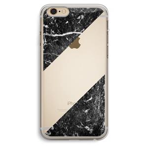 CaseCompany Zwart marmer: iPhone 6 Plus / 6S Plus Transparant Hoesje