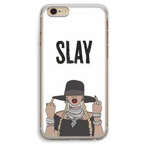 CaseCompany Slay All Day: iPhone 6 Plus / 6S Plus Transparant Hoesje