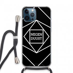 CaseCompany Negenduust geometrisch: iPhone 13 Pro Max Transparant Hoesje met koord