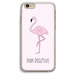 CaseCompany Pink positive: iPhone 6 Plus / 6S Plus Transparant Hoesje