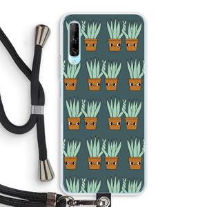 CaseCompany Sansevieria: Huawei P Smart Pro Transparant Hoesje met koord