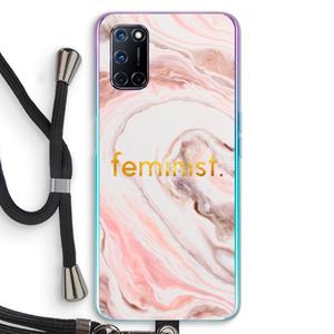 CaseCompany Feminist: Oppo A92 Transparant Hoesje met koord