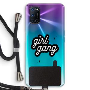 CaseCompany Girl Gang: Oppo A92 Transparant Hoesje met koord