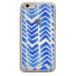 CaseCompany Blauwe pijlen: iPhone 6 Plus / 6S Plus Transparant Hoesje