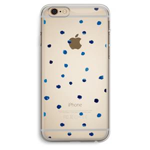 CaseCompany Blauwe stippen: iPhone 6 Plus / 6S Plus Transparant Hoesje